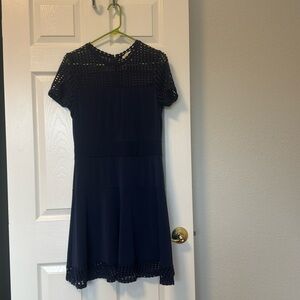 MICHAEL Michael Kors Navy Crochet Mini Dress